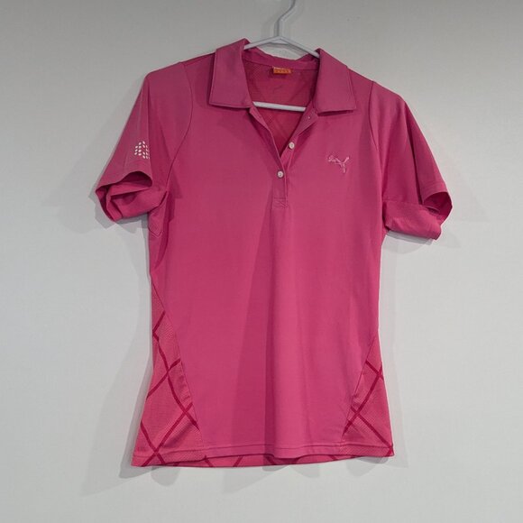Puma Dry Fit Polo Tee Pink Size Small - Picture 1 of 5